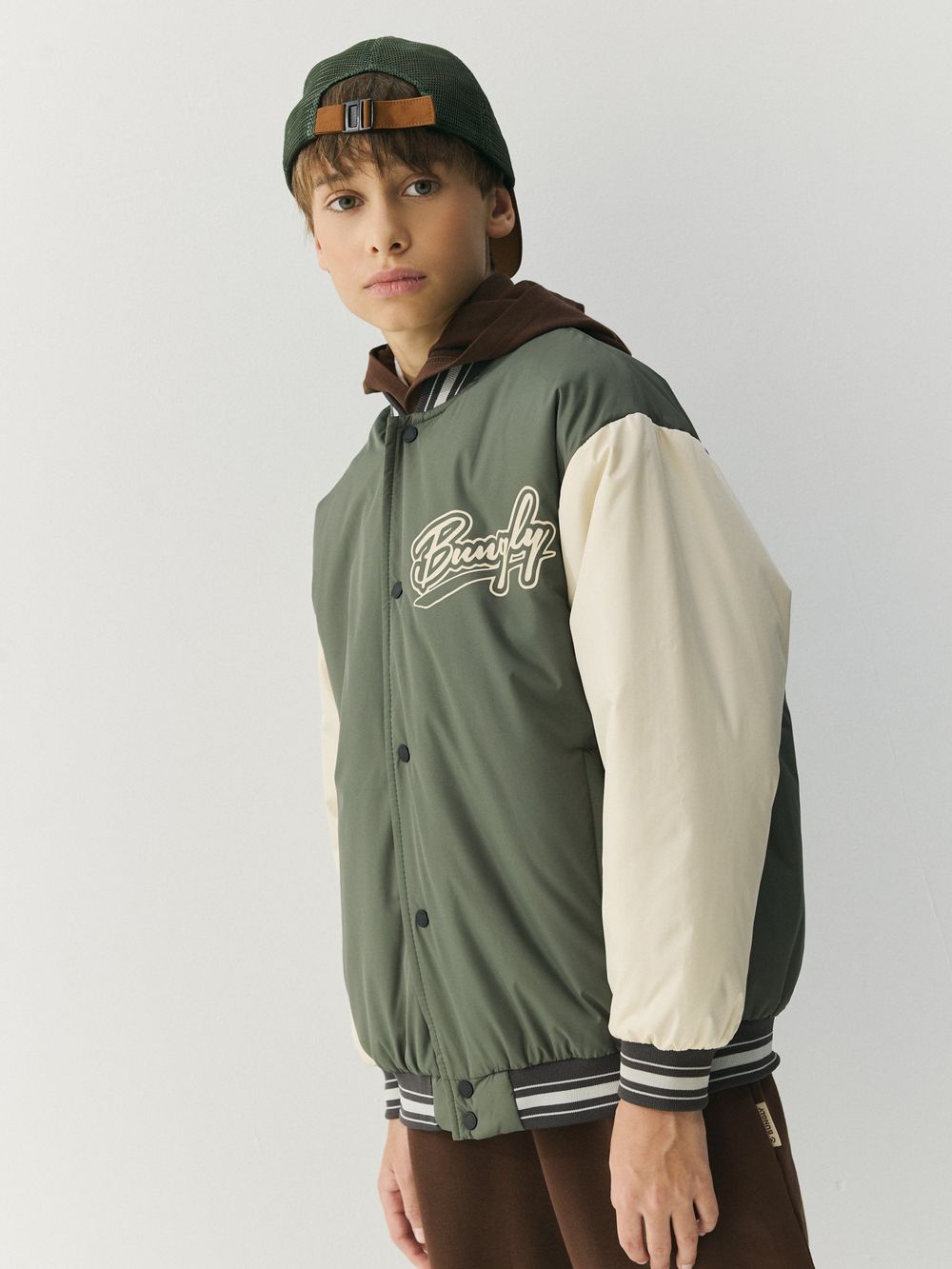 Бомбер с утеплителем "Папоротник" 7+