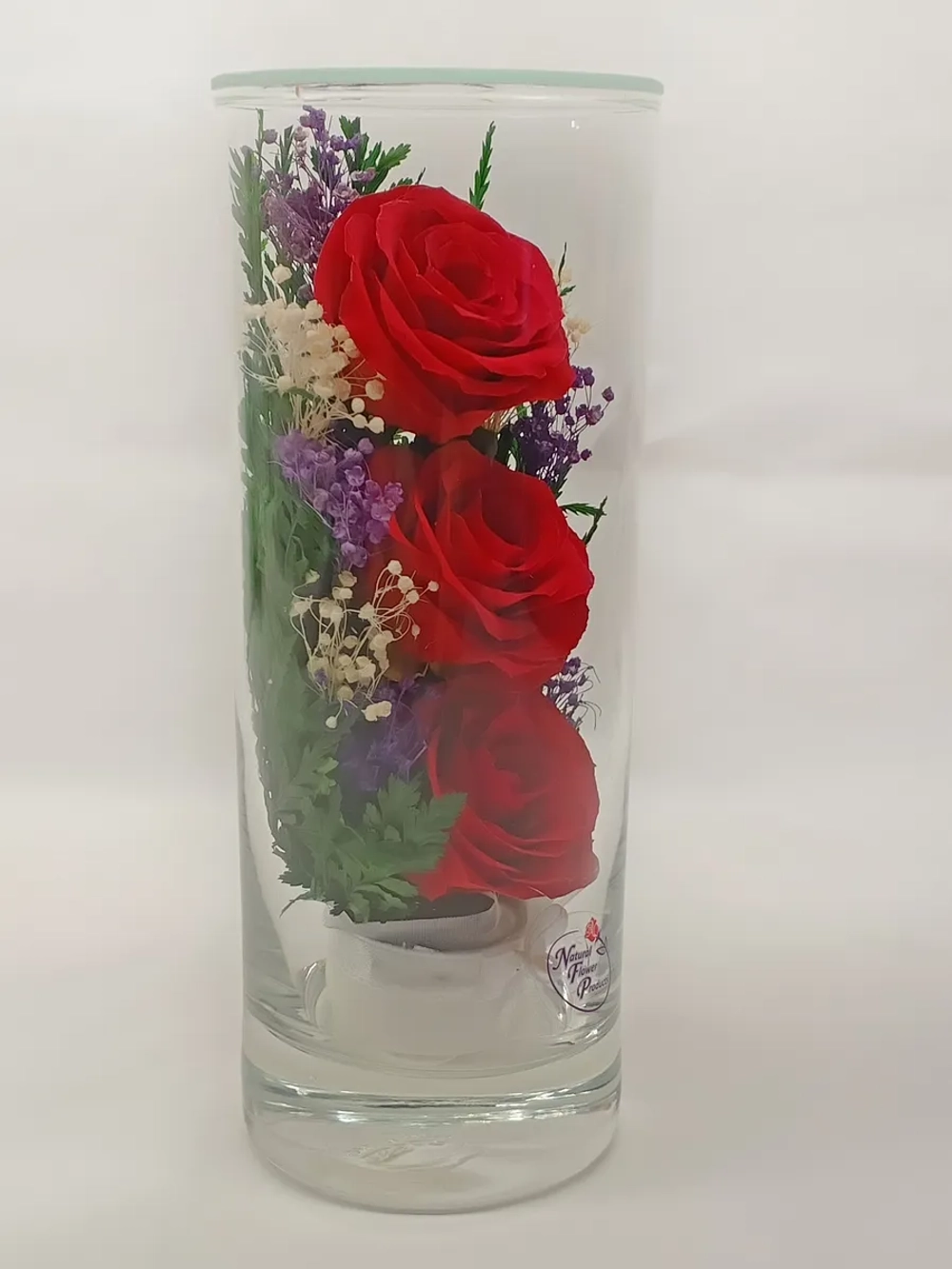 натуральные цветы в стекле, вакуум