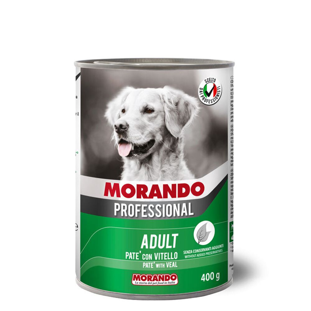 Morando Professional консервированный корм для собак паштет с телятиной 400 г