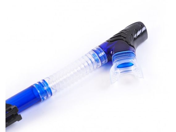 Трубка с клапаном Sargan Селена Прозрачный силикон Blue Синяя