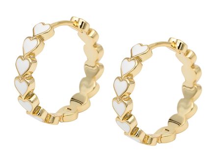 SALE Серьги-Кольца "Сердце" 22мм,