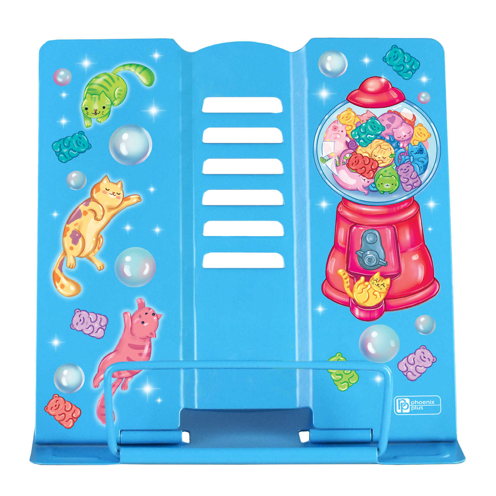 Подставка для книг и учебников, 15.8x16x12.8 см, окрашенный чёрный металл, УФ-печать