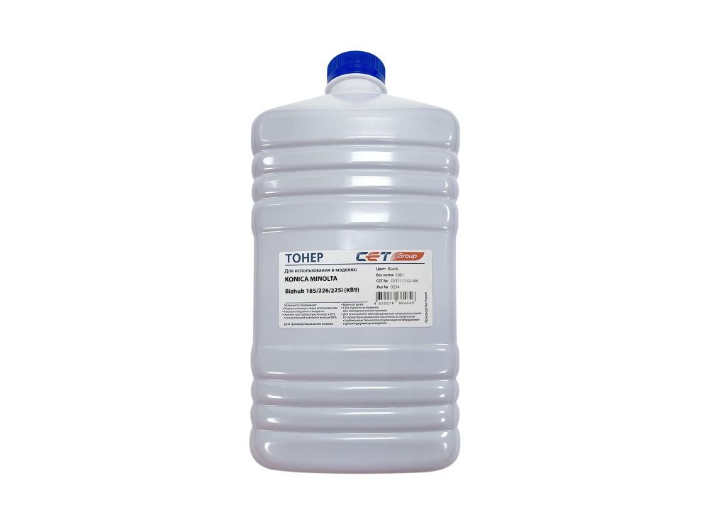 Тонер KB9 TN-116/TN-118 для KONICA MINOLTA Bizhub 185/226/225i (CET), 500г/бут, (унив.), CET111132-500