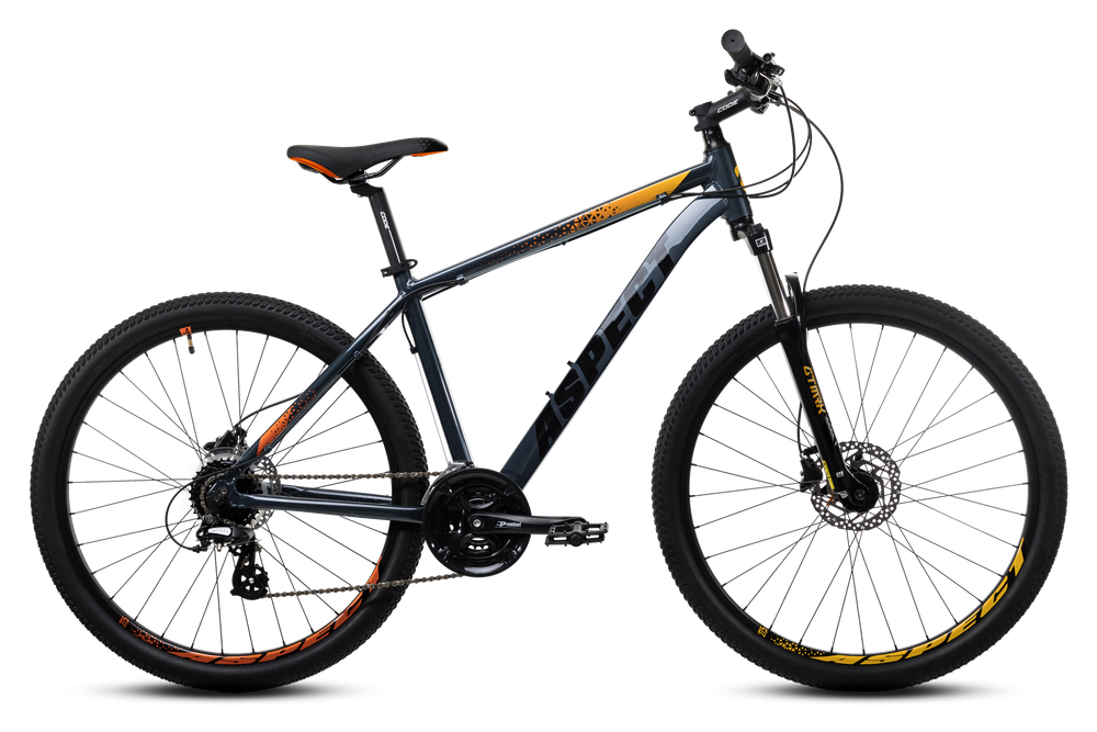 Велосипед Aspect Nickel 27.5 (18", Серо-оранжевый) 2022