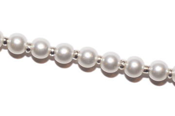 Цепочка бисер белый жемчужная D028 , 70 см