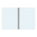 Тетрадь А5, 96 л., ОФИСМАГ, гребень, клетка, обложка картон, ОДНОТОННАЯ, 402798