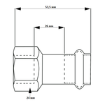 Переходник 15-1/2", WAAG Heavy Inox, пресс-резьба, вн., сталь нержавеющая