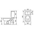 Унитаз-компакт "Ирида" белый (гор, нижн, сид.с мет.крепл, арм) (Ст.Оскол)