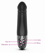 Черный вибратор с электростимуляцией Real Deal Neal - 16,5 см. (Цвет: черный)