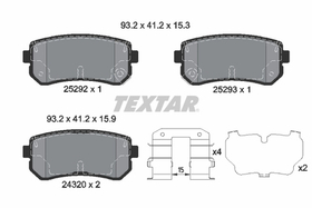TEXTAR - 2529201-TET - Brake Pad Set, disc brake