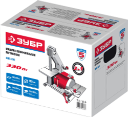 ЗУБР d 125 мм, 25 х 762 мм лента, 330 Вт, тарельчато - ленточный шлифовальный станок (ЗШС-330)