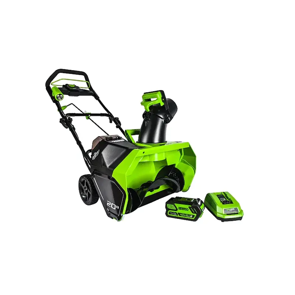 Greenworks GD40STK5 40В аккумуляторный снегоуборщик (1 x 5 Ач, ЗУ) ковш 51 см, выброс 6 м 2600007UG