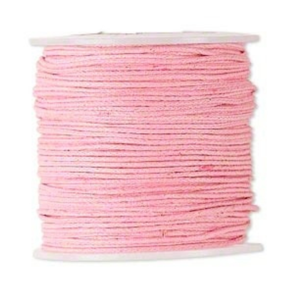 швр Шнур хлопковый вощеный 0,5-0,8мм розовый, м