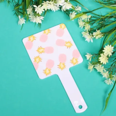 Зеркало косметическое с ручкой «Cute look - Харизма», квадрат, 12*23,5 см (карт коробка)