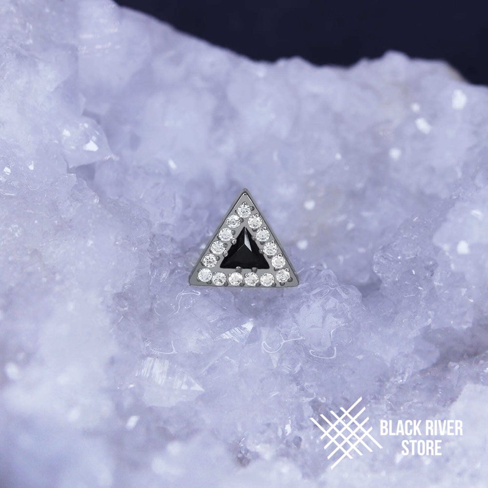 Shine Triangle Black &amp; Crystal