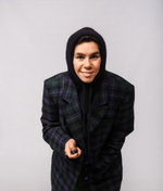 Капюшон из альпака темно-синего цвета