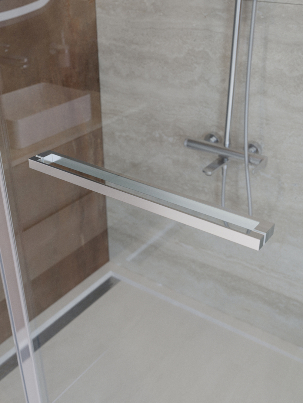 Душевая дверь Cezares LUX-B-FS-11-130-C-CR, 130х195, профиль хром, стекло прозрачное