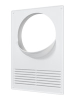 Площадка торцевая ПТПР фланец D130 решетка 180х250 пластик ERA