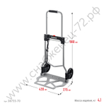STAYER PROTruck до 70кг, каркас и платформа из алюминия, платформа 39х28см, колёса d13см, вес 3,0кг, складная хозяйственная тележка (38755-70)