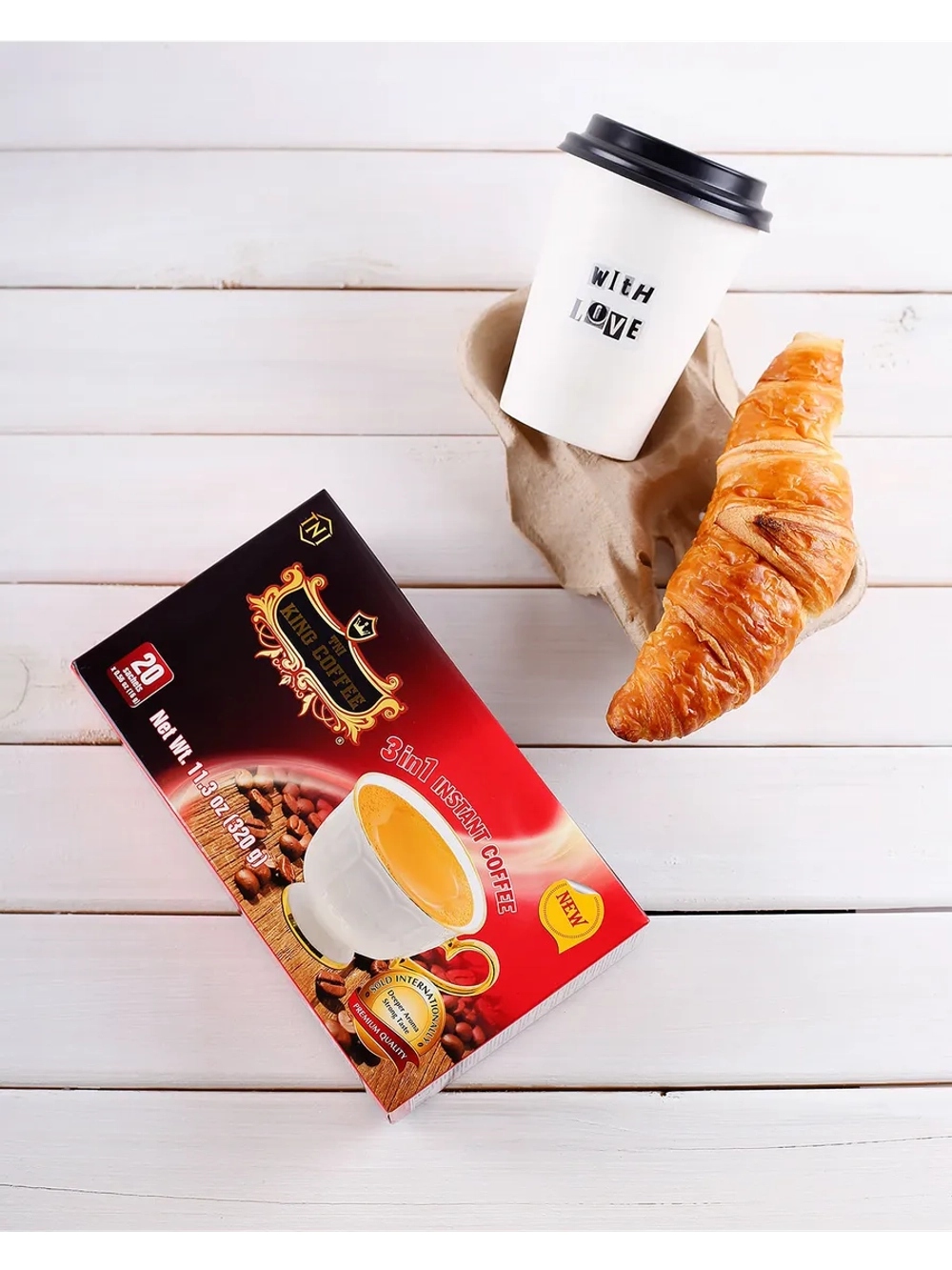 Кофе растворимый вьетнамский 3 в 1 Кинг, 60 пак.