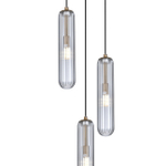 Светильник подвесной 3х5Вт G9, металл/стекло, бронза/прозрачный