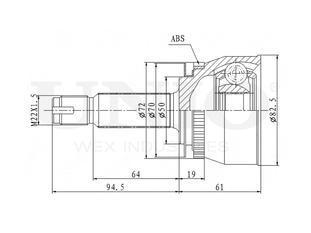 ШРУС внешний UNIO CVJ-20119