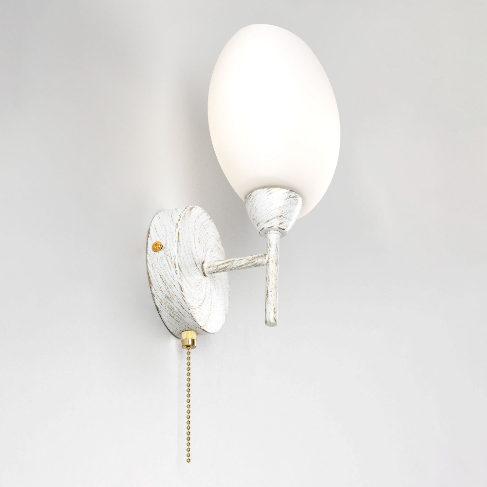 Citilux Флорида CL148310 Бра с выключателем Белое с патиной