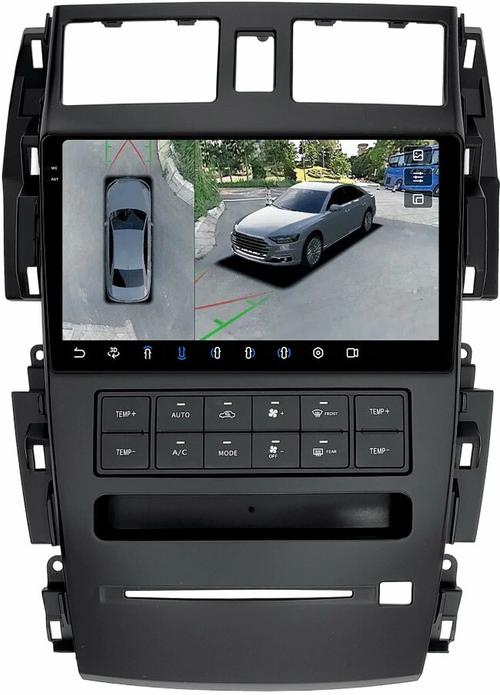 Магнитола для Nissan Teana J31 2003-2008 (большая рамка) - FarCar BX9-360-9666F2 монитор 9.5" 2K QLED на Android 13, Быстрая, CarPlay, 4G SIM-слот, 4 камеры в комплекте