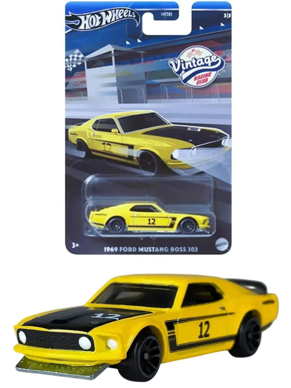 Машинка Хот Вилс Премиум Vintage 1969 Ford HRT81 HRV08