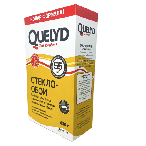Клей обойный QUELYD д/стеклообоев  400г (на 55 кв.м.) (Россия)