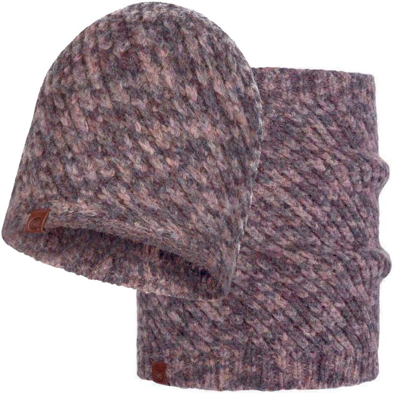 Комплект шарф-шапка вязаный Buff Karel Heather Rose Фото 1