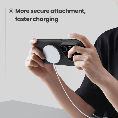 Чехол противоударный от Nillkin c поддержкой MagSafe для Huawei Pura 80 Pro и 80 Pro+, серия Super Frosted Shield Pro Magnetic Case