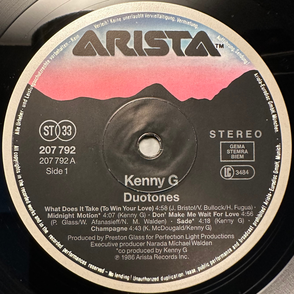 Kenny G - Duotones (Европа 1986г.)