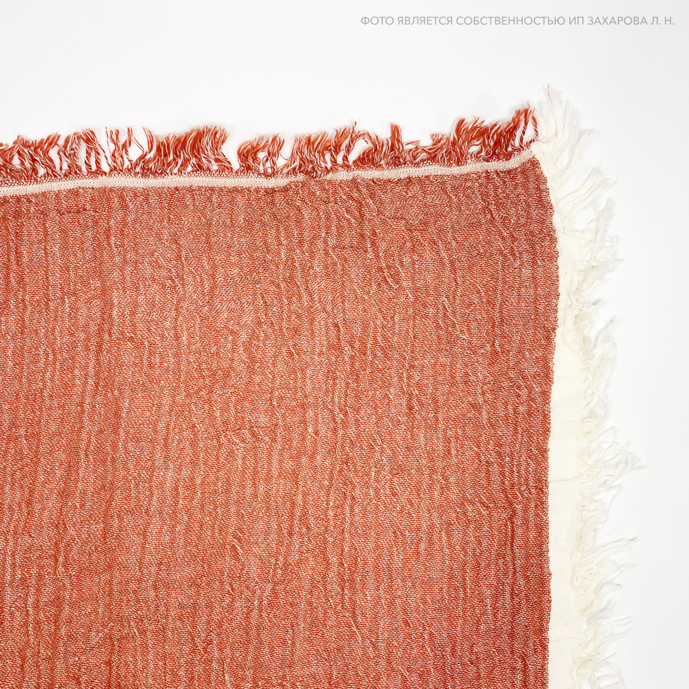 Плед муслиновый 240х260, Однотонный, Терракотовый
