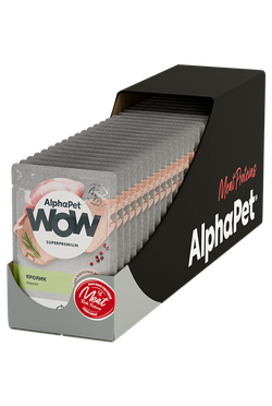 Консервы AlphaPet WOW Superpremium для кошек, паштет с кроликом, пауч - 85 гр