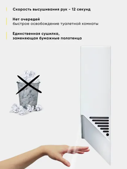 Dyson Airblade V HU02 307169-01 Сушилка для рук - скоростная (белый)