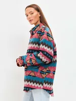 Рубашка Kefirmaykifer оверсайз Этно розовая