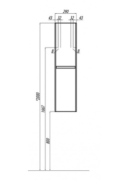 Пенал подвесной Акватон Шерилл, белый