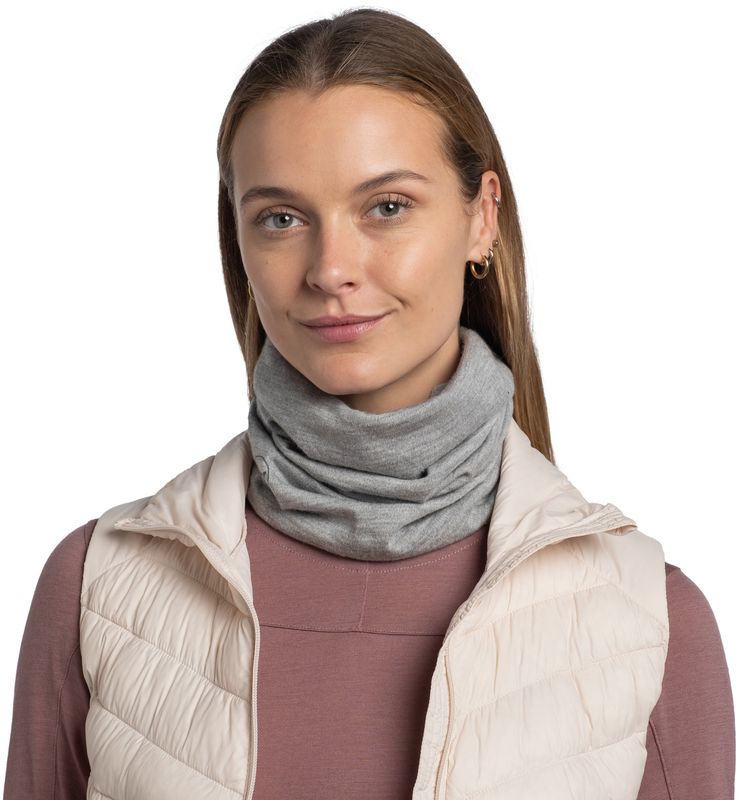 Шерстяной шарф-труба Buff Merino Midweight Melange Cloud Фото 2