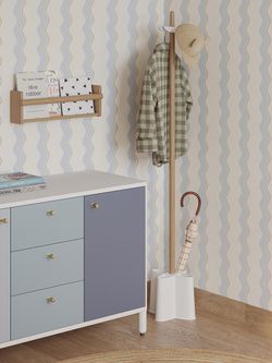 Вешалка напольная Oulof, 158 см, бук/белая