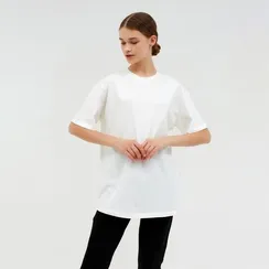 Футболка женская MINAKU: Оversize, цвет экрю, р-р 48