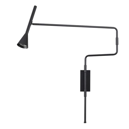 7031/1W HIGHTECH ODL25 677 Настенный светильник черн/металл/металл с выкл. IP20 LED GU10 9W 220V IZZY