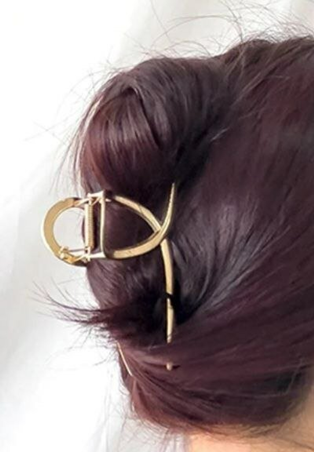 Заколка краб для волос. Заколка подходит для длинных и густых волос Петля. Усиленная. Цвет золото