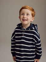 Толстовка с капюшоном и легинсы в комплекте для мальчика Next B20-428, Синий, Белый, Темно-серый