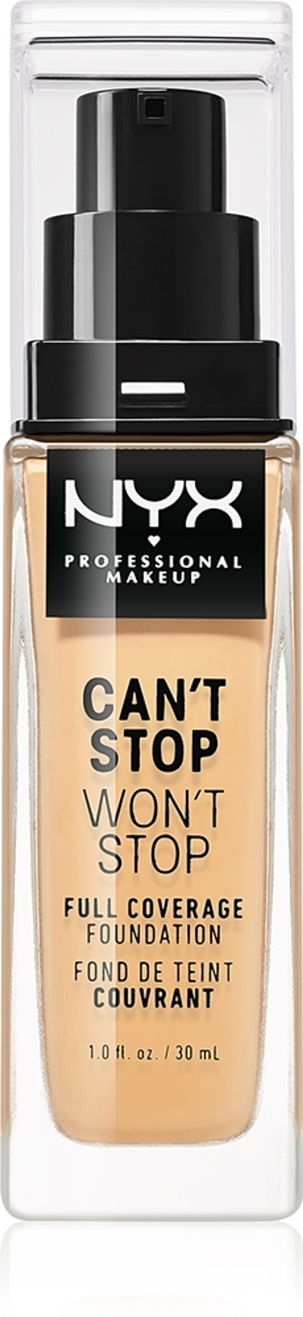 NYX Professional Makeup Can't Stop Won't Stop Full Coverage Foundation - тональный крем с высокой степенью покрытия, 30 ml