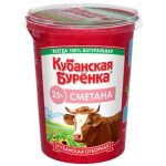 Кубанская Буренка Сметана 25% 300гр