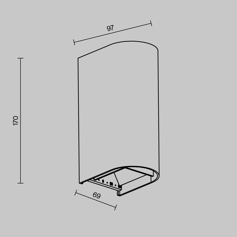Уличный настенный светодиодный светильник Maytoni Drape O526WL-L10B3K