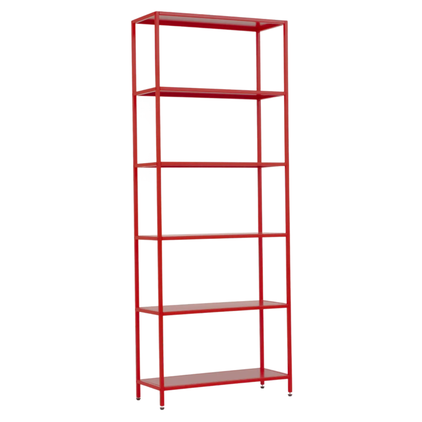 Стеллаж металлический 155х60х25, красный