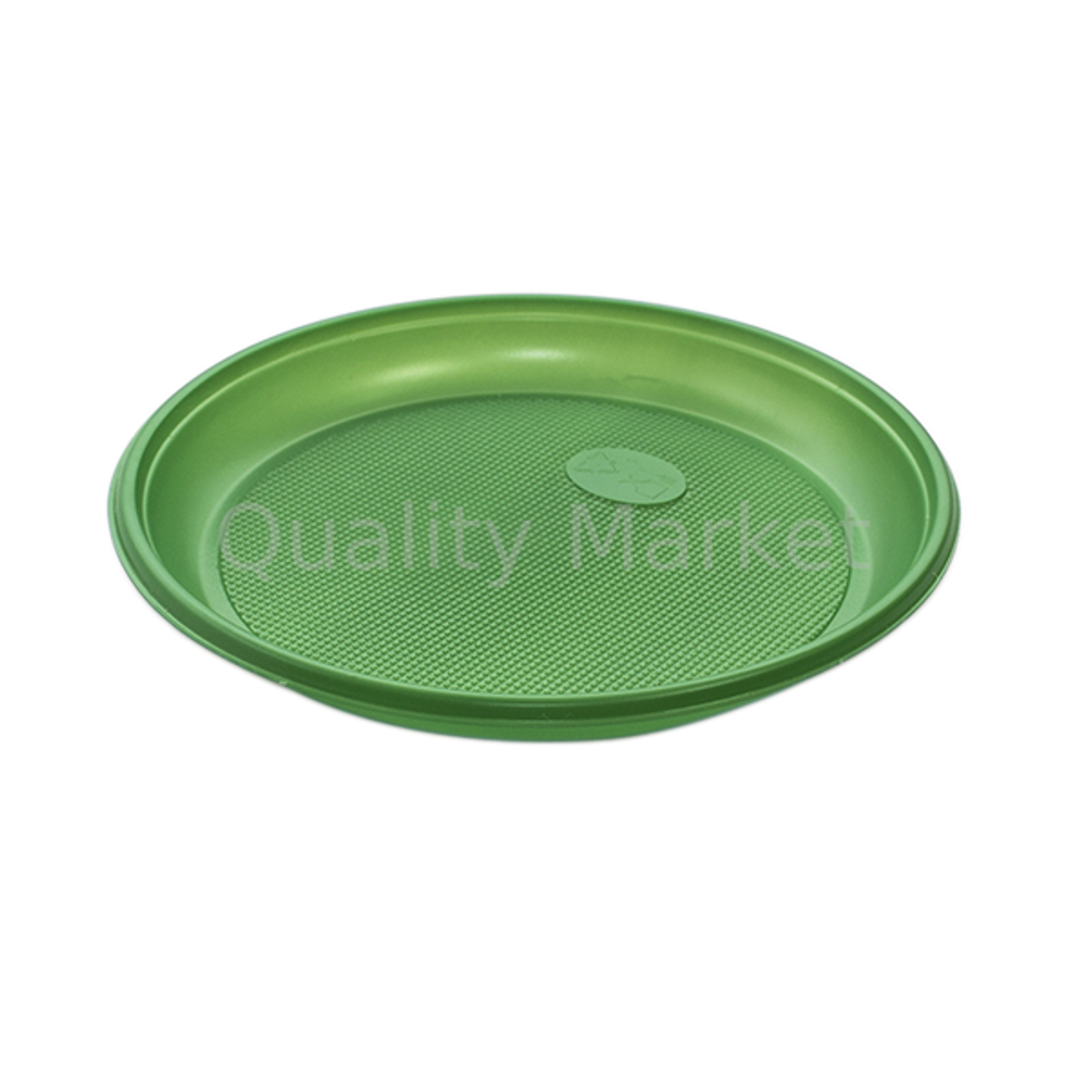 Тарелка 165 мм б/с (синяя, красная, зеленая) ИнтроПластик (24уп/100шт/2400шт)