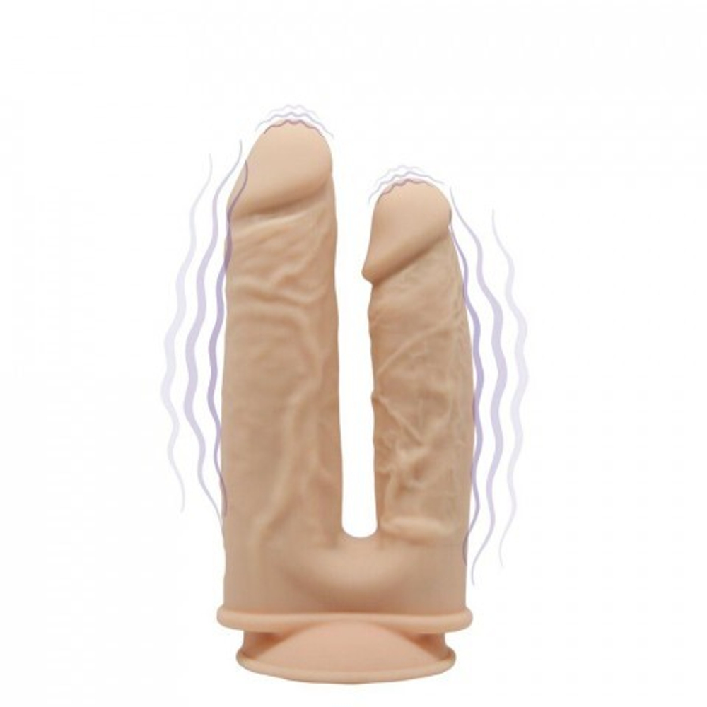 Фаллоимитатор двойной SilexD Model 1 (19,5 *4,5 см; 17,5 * 3,7 см) с вибрацией